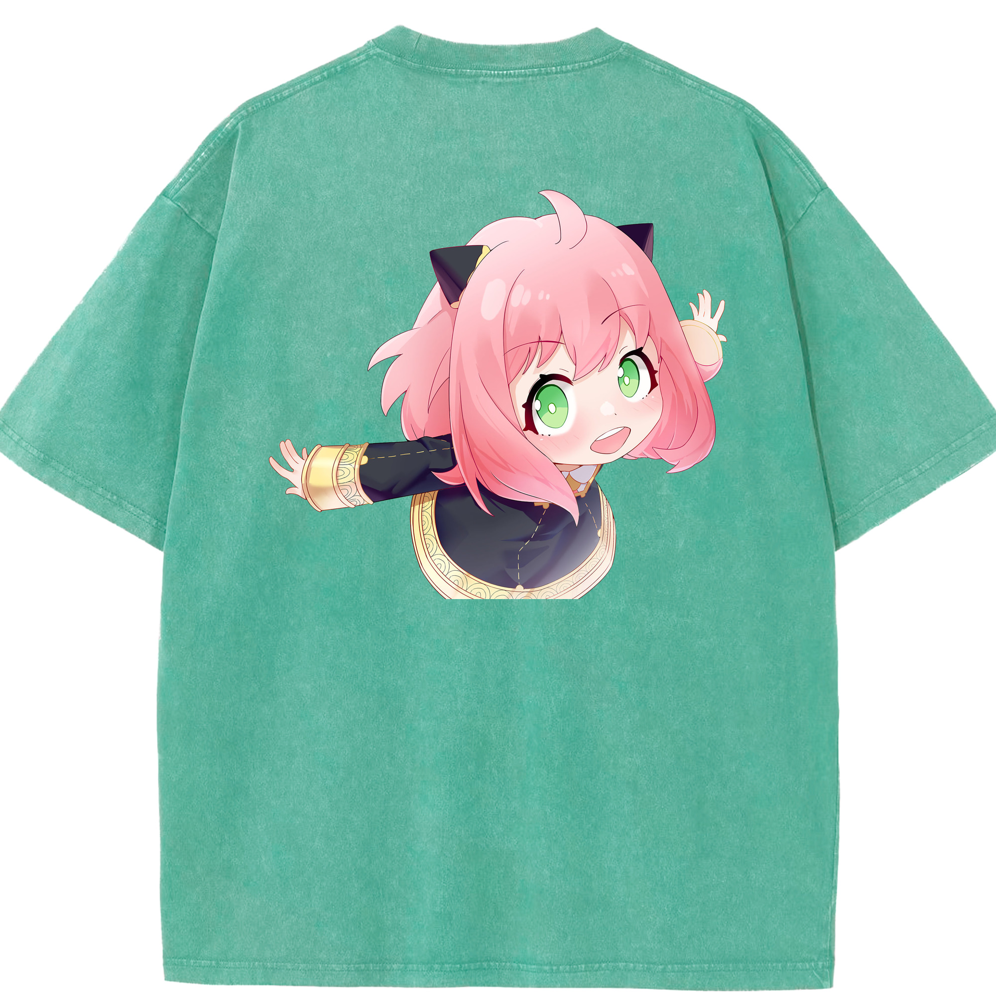 （画像用） SPY×FAMILY间谍家家酒 綿100% ヴィンテージ風 半袖Tシャツ（背面プリント）
